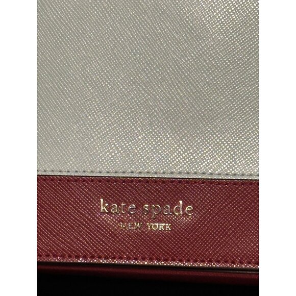 Kate Spade Crossbody Wallet On A Chain Leather Light Blue & Brown 5.25x7.5" Appr - Picture 8 of 8